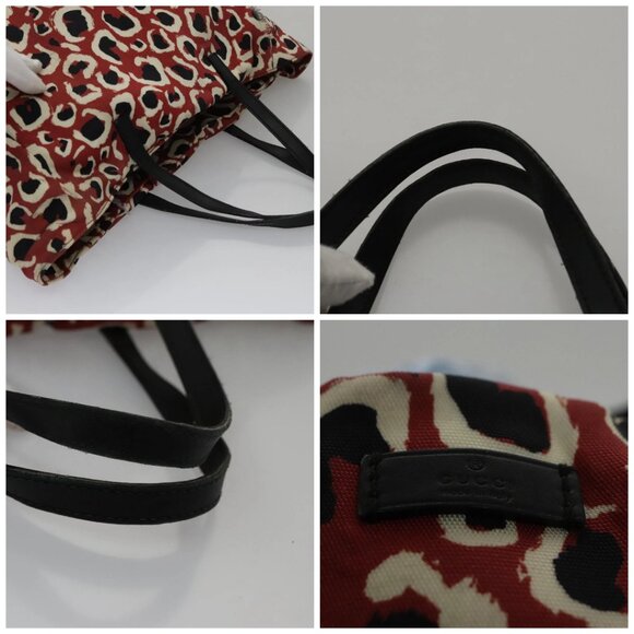 GUCCI Tote Bag Canvas White Red 282439 Auth 106058 - Picture 16 of 16